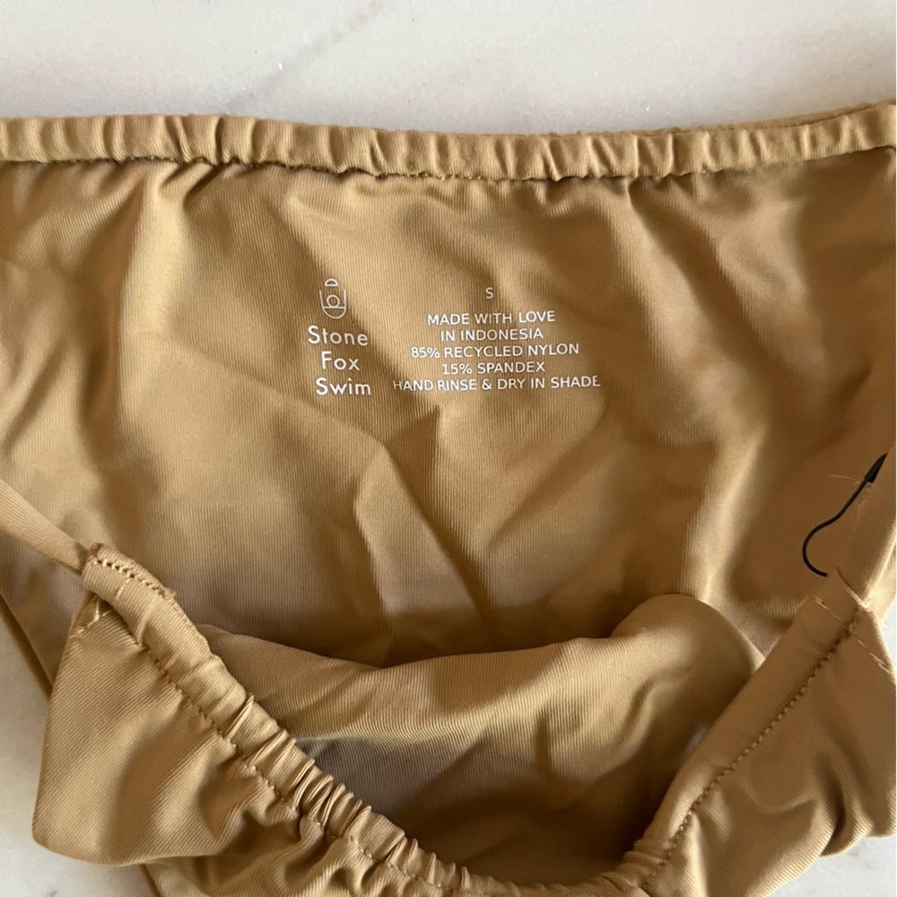 Stone‎ Fox Swim River Bottom Size Small in Tannin Adjustable Cheeky Brazilian - Picture 5 of 6